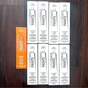 (9) Wella Color Charm Paints, Semi Permanent Hair Color 2 oz